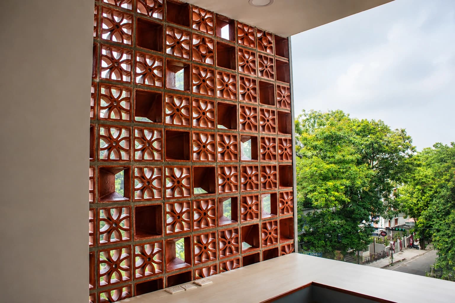 PRAAD Towers — exposed brick interior